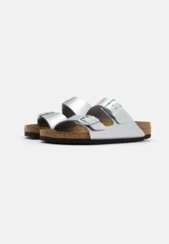 Birkenstock Arizona Bf Narrow - Pantofole - Silver -Birkenstock Italia 684ac84a8a544cb79cc70e0e276c4592