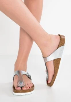 Birkenstock Italia 9 Birkenstock Gizeh Nl Sfb Regular - Infradito - Metallic Silver