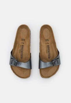 Birkenstock Madrid Regular FitCiabattineMetallic Black Donna Ciabatte E Zoccoli BI111A0PY-Q11 -Birkenstock Italia fc7d70f6a69b43de8047433a089280f4